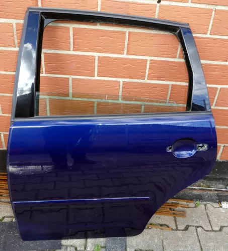 VW Polo 9N 9N3 Tür hinten links blau LB5N 4-Türer (Mängel siehe Text) (100457)