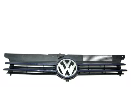 VW Golf 4 Grill Kühlergrill mit VW Zeichen Logo dunkel blau LA5G (103138)