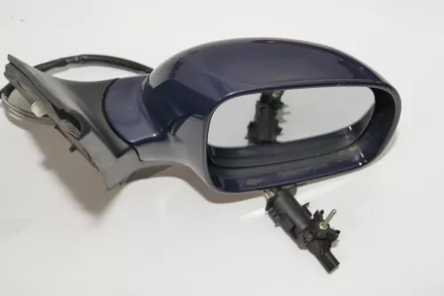 VW Golf 4 Bora manueller Spiegel Außenspiegel + Glas rechts blau LA5G