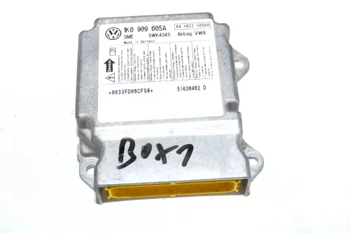VW Golf 5 Steuergerät Airbagsteuergerät 1K0909605A Index 04 ## 6x Airbag