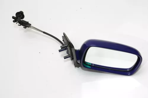 VW Polo 6N manueller manuell Spiegel Außenspiegel rechts mit Glas blau LD5D 720