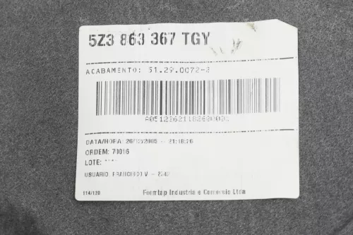 VW Fox Teppich Innenteppich Innenraum Boden Innen 5Z3863367 TGY (104692)
