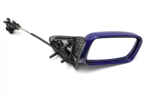 VW Polo 6N manueller manuell Spiegel Außenspiegel rechts mit Glas blau LD5D