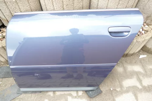 Audi A6 4B C5 Tür Türblatt hinten links grau blau LY5X Facelift abEnde2002 (105997)