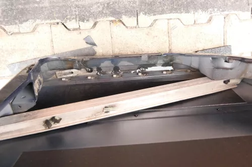 Audi A6 4B C5 Tür Türblatt hinten links blau LY5K ohne Anbauteile (106716)