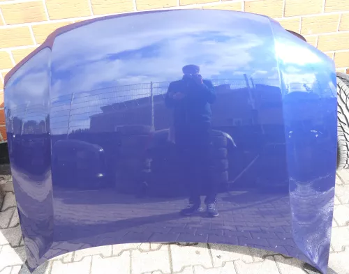 VW Passat 3BG Motorhaube Klappe vorne vorn Haube blau LB5N  4-5 kleine Delle/Beu (107669)