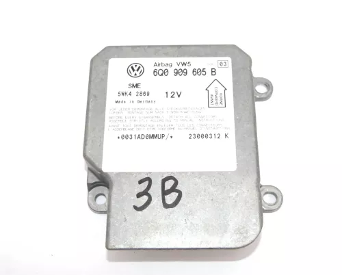 VW Passat 3B 3BG Steuergerät Airbag Airbagsteuergerät 6Q0909605B Index 03