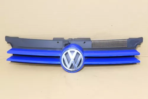 VW Golf 4 Grill Kühlergrill VW Zeichen Logo blau LW5Z - Mängel (110508)