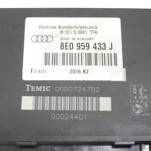 Audi AA 8E B6 Steuergerät Komfortsteuergerät 8E0959433AL Komfort KSG 8E0959433AJ (113092)