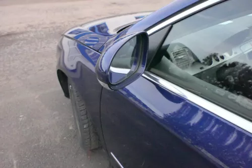 VW Passat 3C elektrischer Spiegel Außenspiegel links m. Glas Blinke blau LD5Q