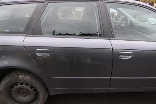 Audi A4 B7 8E Tür hinten rechts grau LX7Z Kombi mit Scheibe und Rahmen (114443)