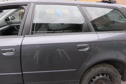 Audi A4 B7 8E Tür hinten links grau LY7G Kombi mit Scheibe und Rahmen