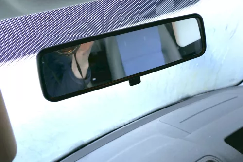 Skoda Fabia 5J Roomster Spiegel Innenspiegel schwarz