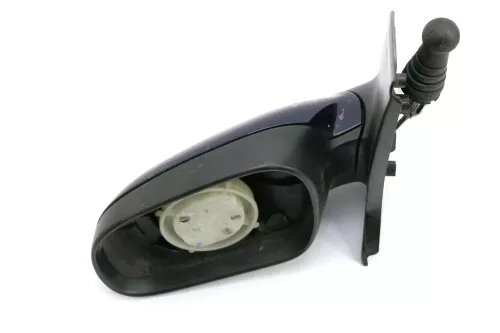 VW Fox 5Z mechanischer manueller Spiegel Außenspiegel links mit Glas blau LB5N