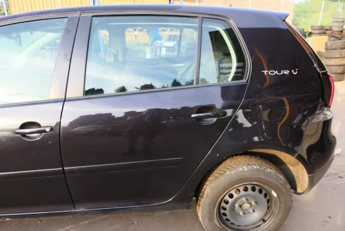 VW Golf 5 V 1K Tür Türrahmen hinten links 4/5-Türer schwarz LC9Z - mit Scheibe (115775)