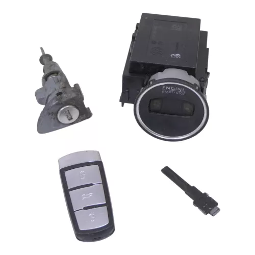 VW Passat 3C Zündschloß Schloß Zündung 1x Schlüssel 3C0905843 Q R Türschloß ## (118537)