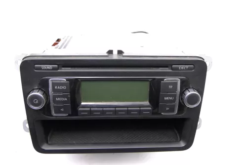 VW Golf 5 Radio CD Player Original RCD300 BVX 1K0035156 mit Code 1K0057156B (118583)
