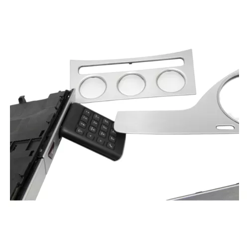 VW Passat 3C Mittelkonsole Verkleidung um Navi Klappe Abdeckung Dekor silber Pas (119459)