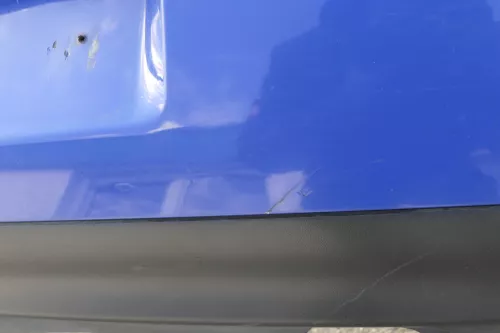 VW Golf 4 Limousine Stoßstange hinten Heckstoßstange Stoßfänger blau LA5C (120769)