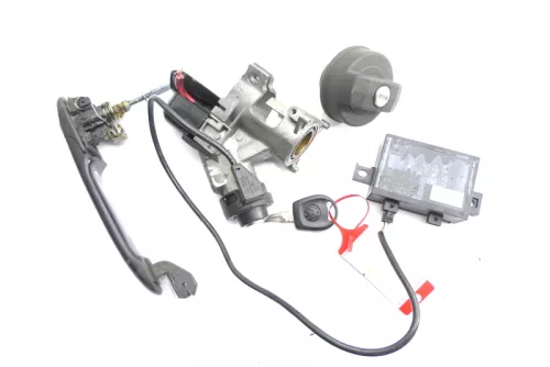 VW Polo 6N Schloßsystem Türgriff links mit 1x Schlüssel Schloß Zündschloß (121376)