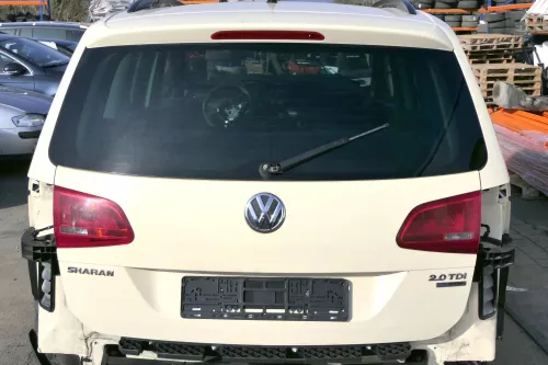 VW Sharan 7N Heckklappe Scheibe Klappe hinten gelb Taxi elfenbein L115