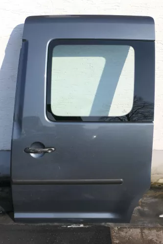 VW Caddy 3 2k Beifahrertür Tür hinten links grau LD7U Scheibe Schiebetür