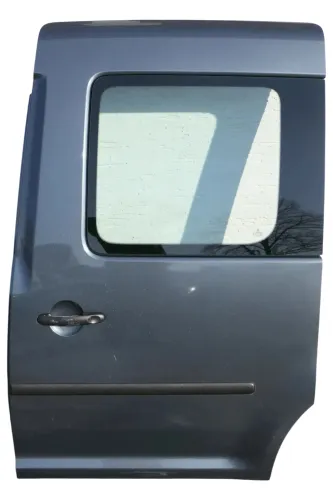 VW Caddy 3 2k Beifahrertür Tür hinten links grau LD7U Scheibe Schiebetür