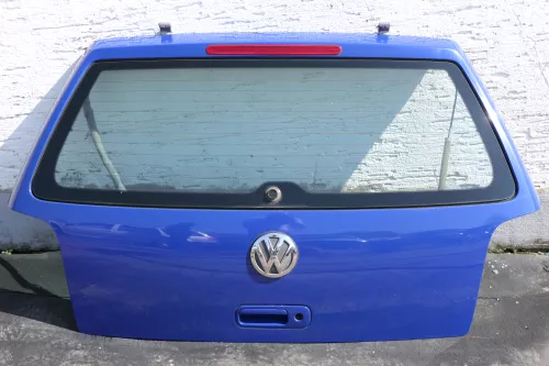 VW Polo 6N2 Heckklappe Klappe hinten Kofferraumklappe blau LA5C - ohne Anbaute (123396)