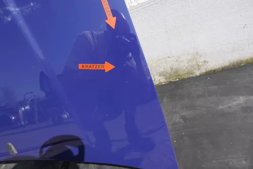 VW Polo 6N Motorhaube Frontklappe Haube vorne Klappe blau LD5D chagallblau (123464)