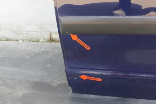 VW Polo 9N 9N3 Tür hinten links 4/5-Türer blau LB5N indigoblau - ohne Scheibe (123534)