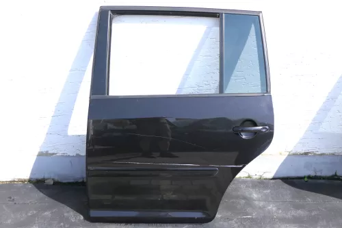 VW Touran 1T 1T3 Tür hinten links schwarz LC9Z metallic mit Scheibe (123548)