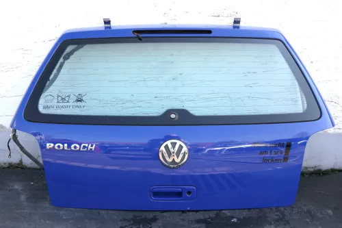 VW Polo 6N2 Heckklappe Klappe hinten Kofferraumklappe blau LA5C - Scheibe (123587)