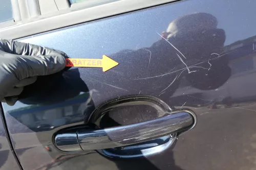 Audi A2 8Z Tür nur das Türblatt hinten rechts blau LZ5Q - ohne Anbauteile (125843)