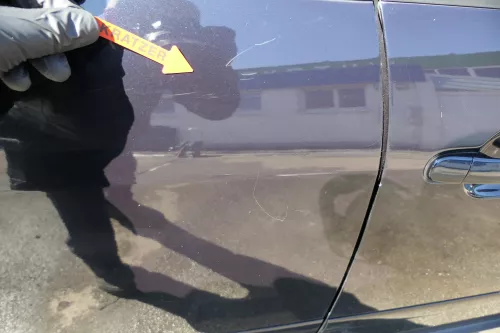 Audi A2 8Z Tür nur das Türblatt hinten rechts blau LZ5Q - ohne Anbauteile (125843)