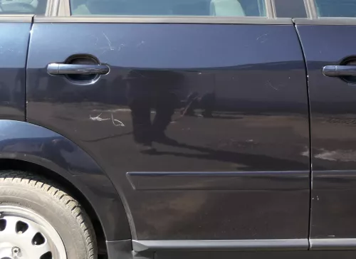 Audi A2 8Z Tür nur das Türblatt hinten rechts blau LZ5Q - ohne Anbauteile