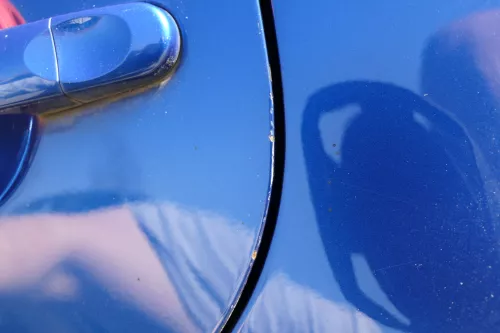 VW Touran 1T 1T3 Tür hinten links blau LC5C mit Scheibe United (125906)