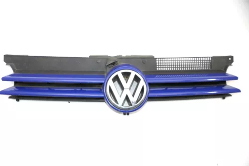 VW Golf 4 Grill Kühlergrill VW Zeichen Logo blau LA5C (127559)