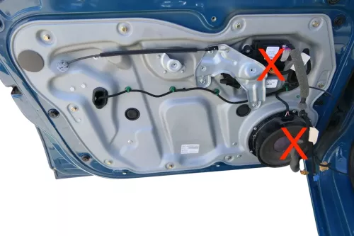 VW Caddy 2K elektrischer Fensterheber vorne links Fensterhebermodul OHNE MOTOR