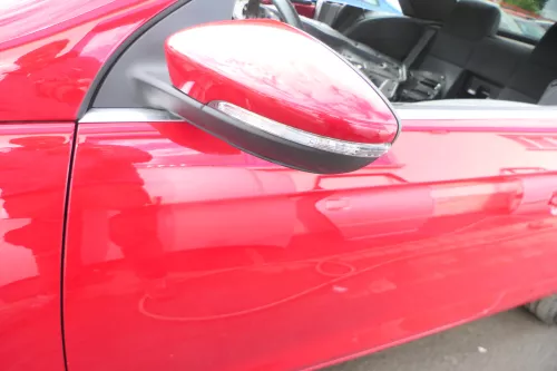 VW Eos 1F elektrischer Spiegel Außenspiegel links rot LA3H anklappbar -OHNE Glas (128046)