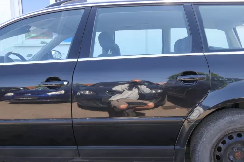 VW Passat 3B 3BG Kombi Variant Tür hinten links schwarz LC9Z metallic Scheibe cc (128762)