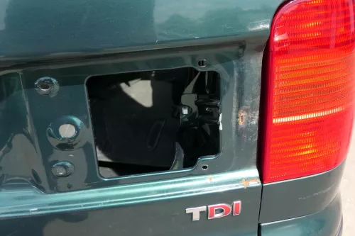 VW Sharan 7M Heckklappe Scheibe  Klappe hinten ab Bj.2000 grün LC6M (128770)