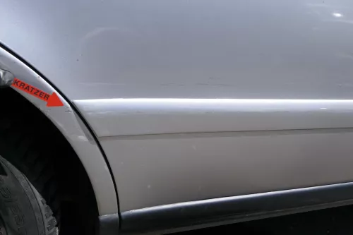 Audi A4 B5 Tür nur Türblatt hinten rechts silber LY7W - Facelift (128858)