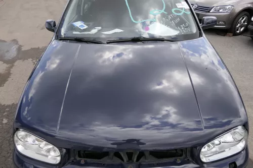 VW Golf 4 Motorhaube Haube Klappe vorne blau LA5G perlblau (129700)
