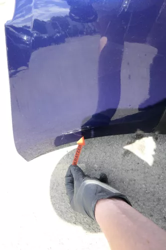 VW Touran 1T Stoßstange hinten Heckstoßstange Stoßfänger blau LB5N indigoblau (130166)
