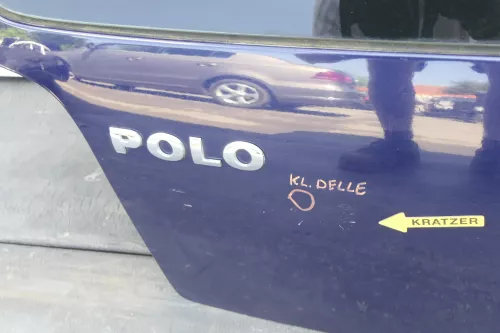 VW Polo 6N2 Heckklappe Klappe hinten Kofferraumklappe blau LB5N Scheibe (130238)