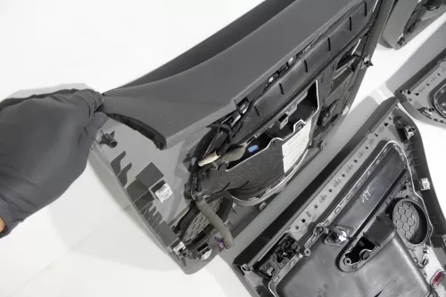 VW Touran 4x Türverkleidung Verkleidung Tür vorne +hinten links grau mechanisc (130522)
