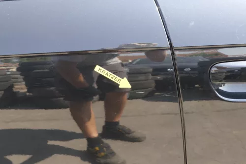 Audi A4 B7 8E Tür hinten rechts schwarz LY9B Kombi mit Scheibe + Rahmen (140928)
