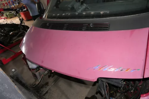 VW T4 Transporter Pritsche Motorhaube Haube Klappe vorne rot LY3D LN7P (141195)