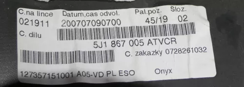 Skoda Fabia 5J Stufenheck oder Kombi Türverkleidung Verkleidung Tür vorne links (142116)