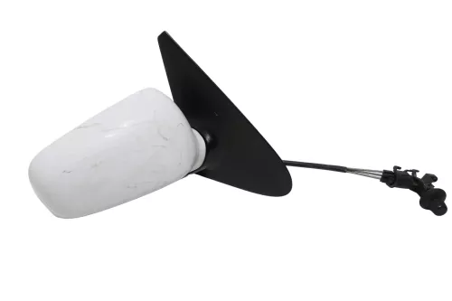 VW Polo 6N manueller manuell Spiegel Außenspiegel rechts weiß LB9A & Glas (143458)